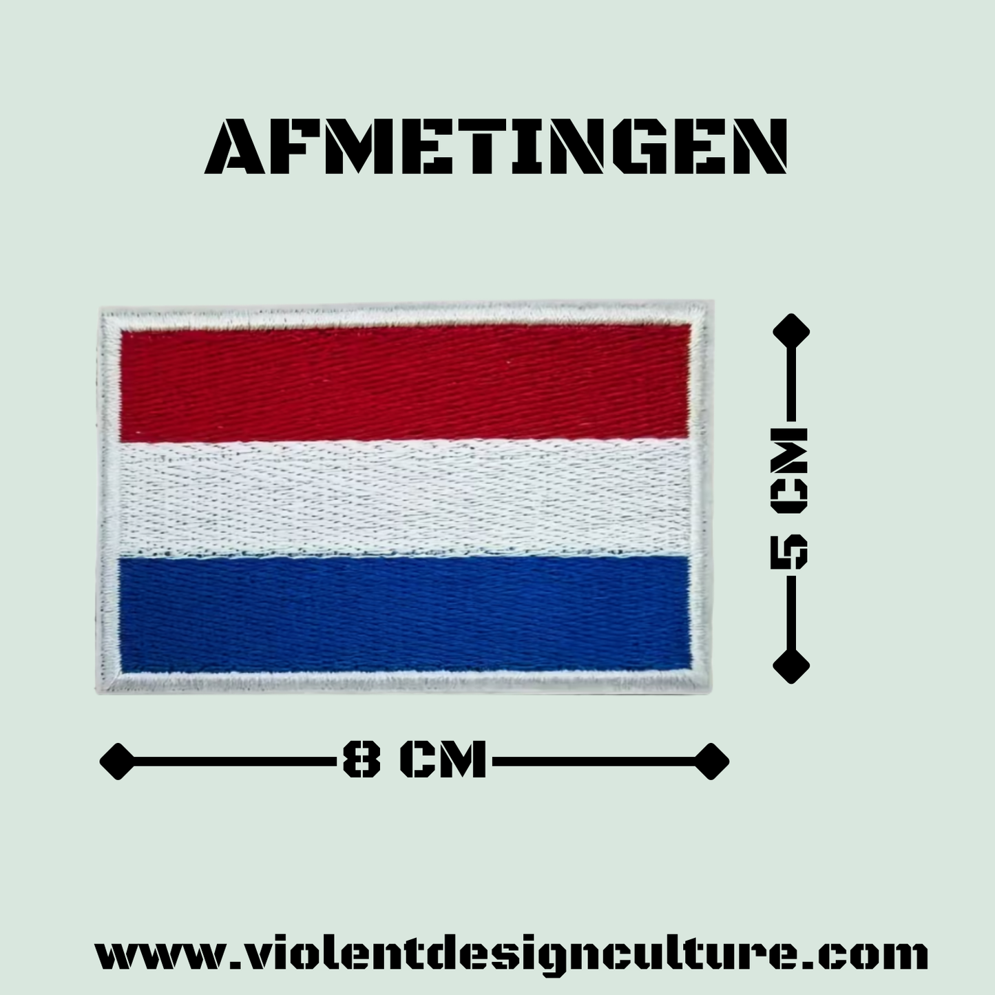 Nederlandse Vlag Patch – Hook & Loop (Velcro)