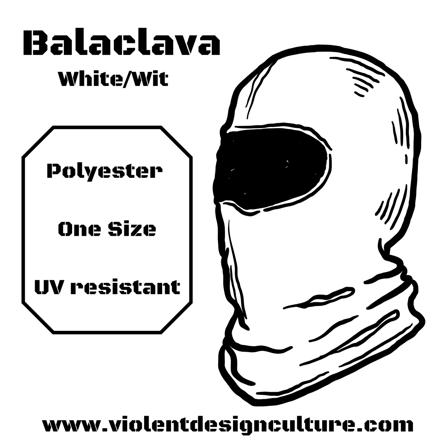 Tactical Balaclava Wit