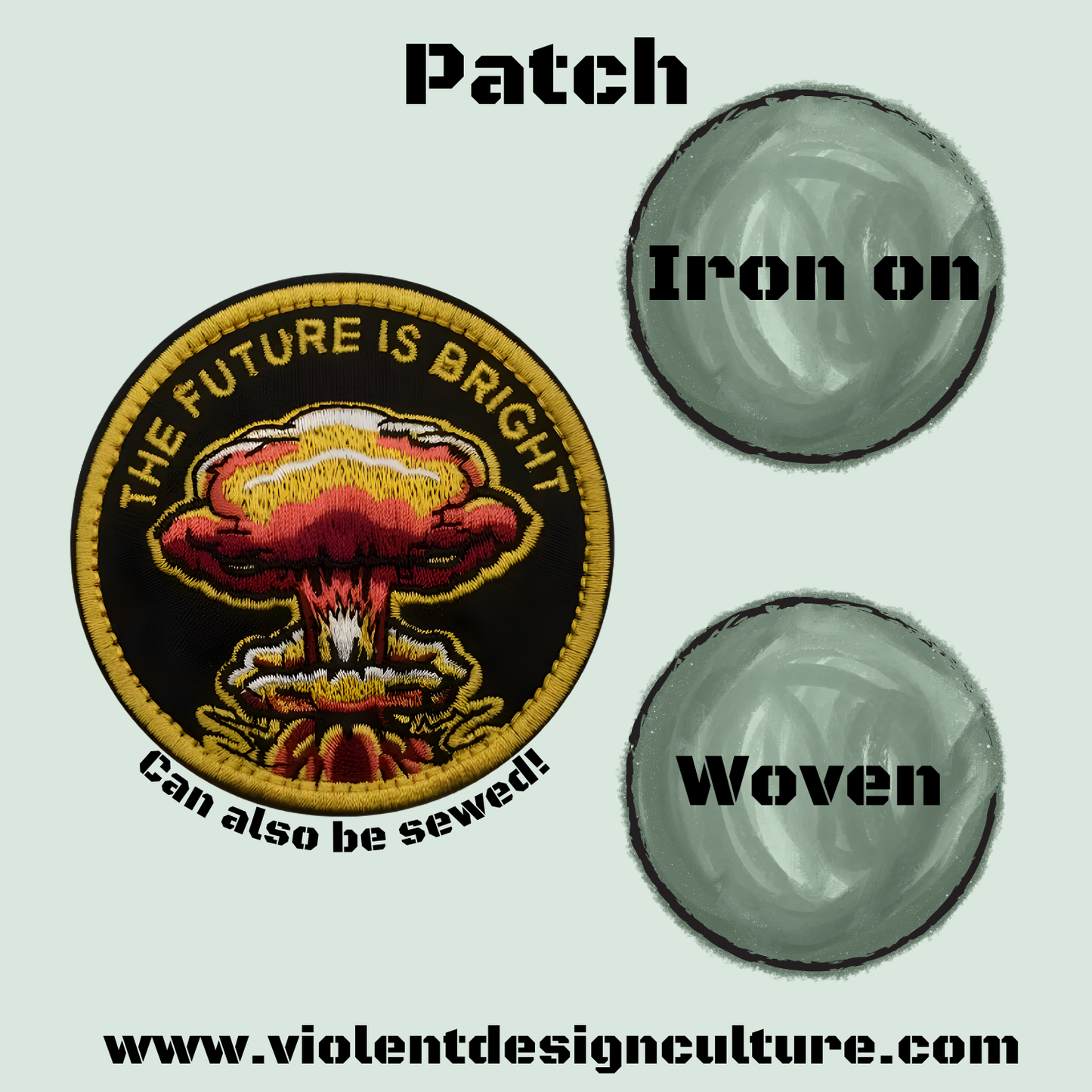 The Future Is Bright Nuke - Patch (Yellow)