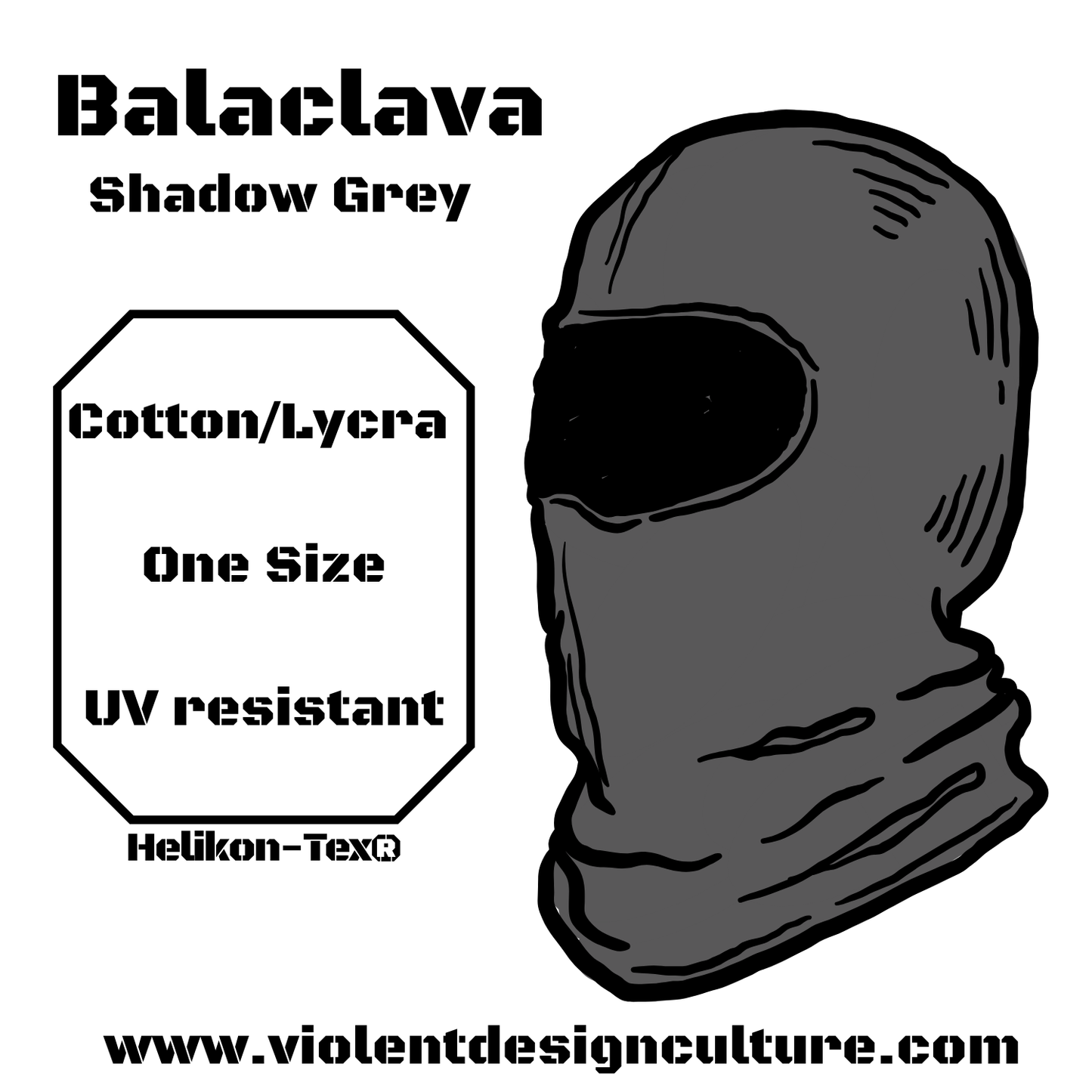 Balaclava Cotton Shadow Grey - Helikon-Tex®