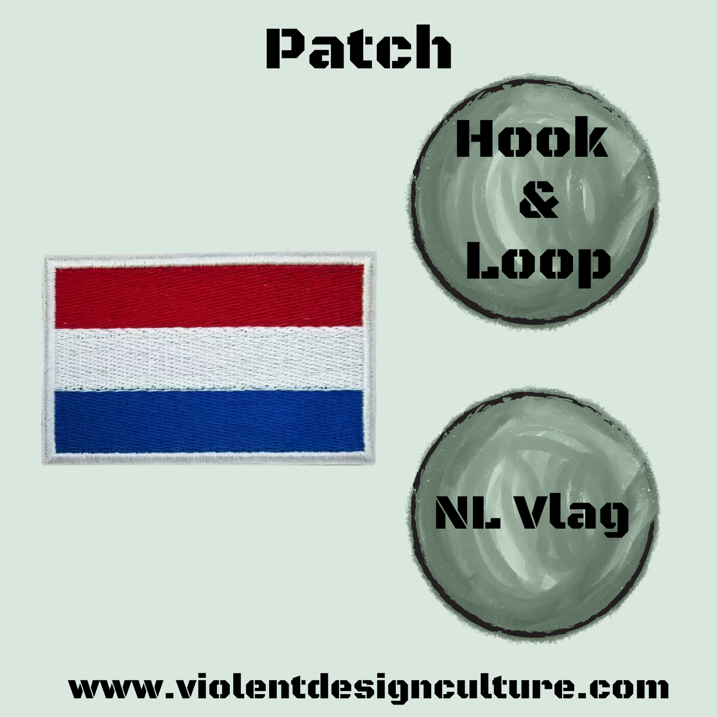 Nederlandse Vlag Patch – Hook & Loop (Velcro)