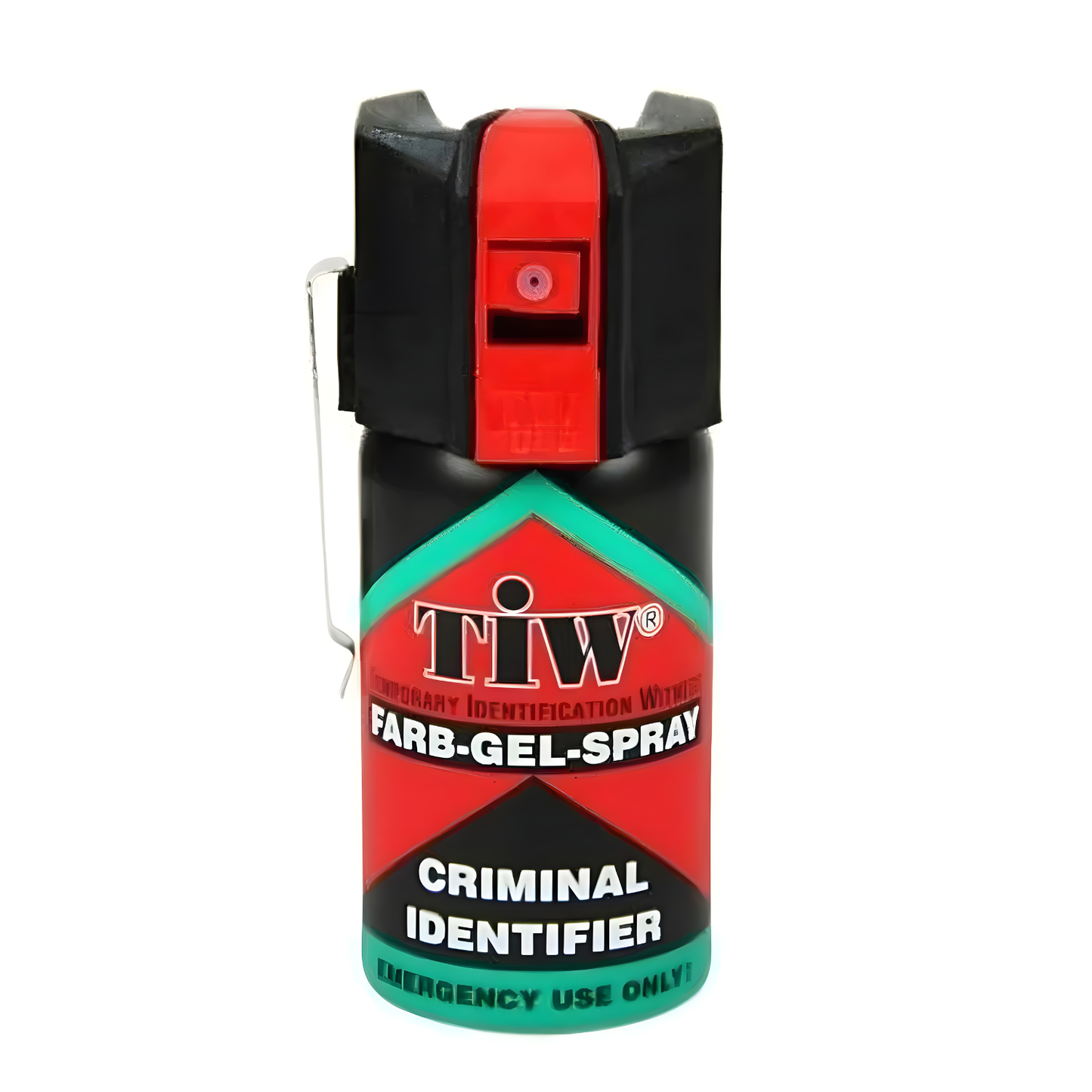 TIW FARB-GEL-SPRAY Criminal Identifier spray can on a white background