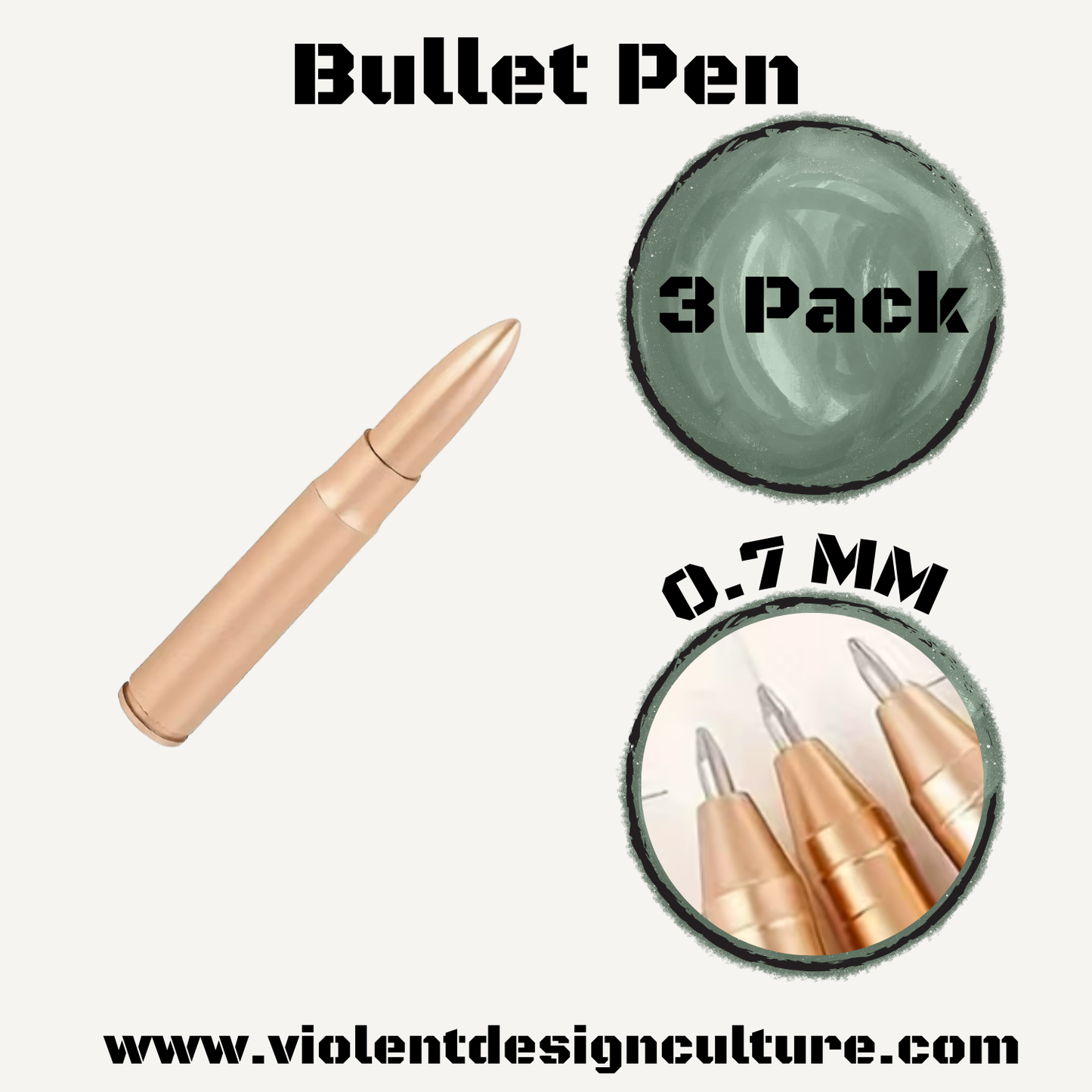 VDC Gouden Kogelpen - 3 Pack